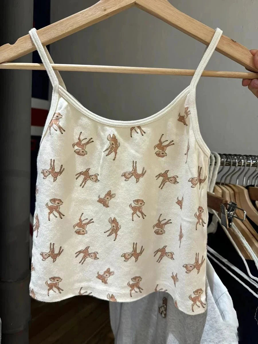 'Fawn a lot' Cropped Tank Top